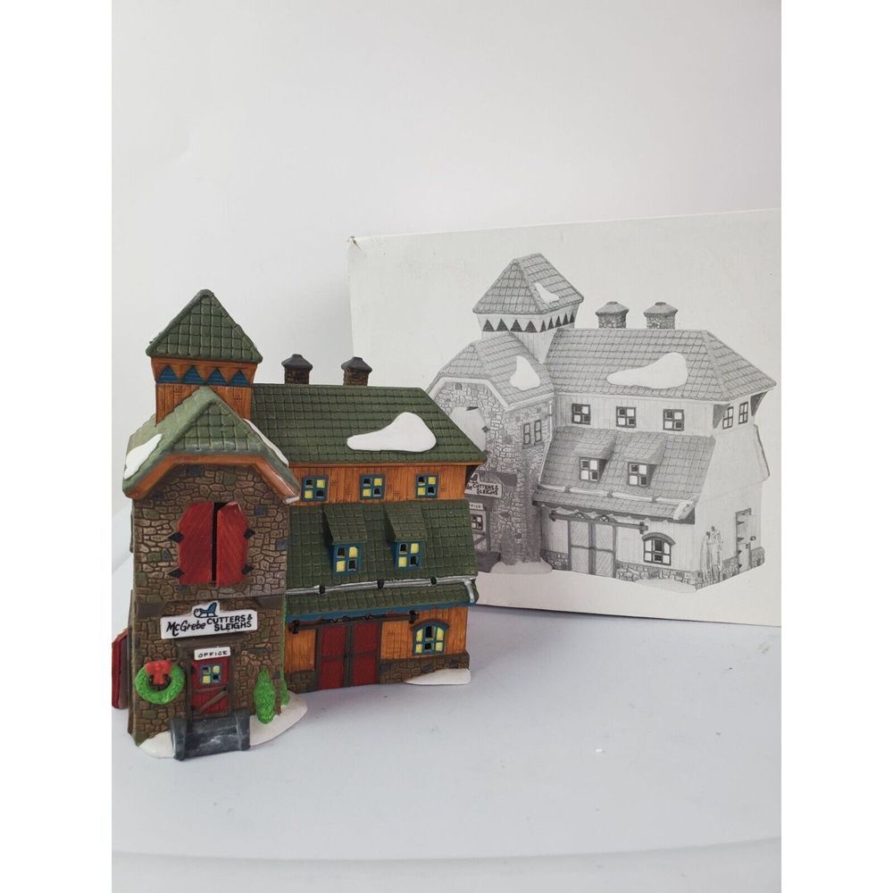 Vintage 1991 Dept 56 Heritage New England Village MC Grebe Sleigh